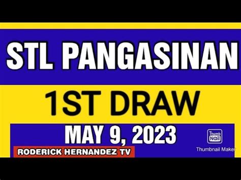 STL PANGASINAN 1st draw result today 12PM draw morning .